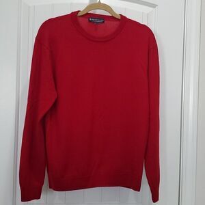 Hart Schaffner Marx, Women’s Extra Fine Wool, Merino Crewneck Red Sweater. Large
